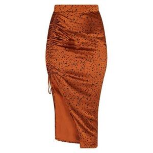 PrettyLittleThing Orange Speckled Pencil Skirt